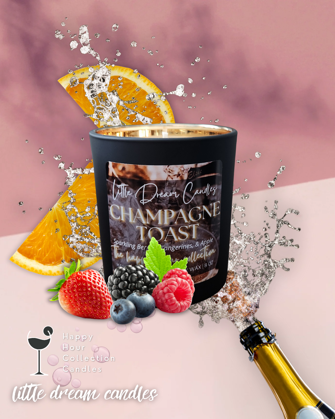 Champagne Toast Candle
